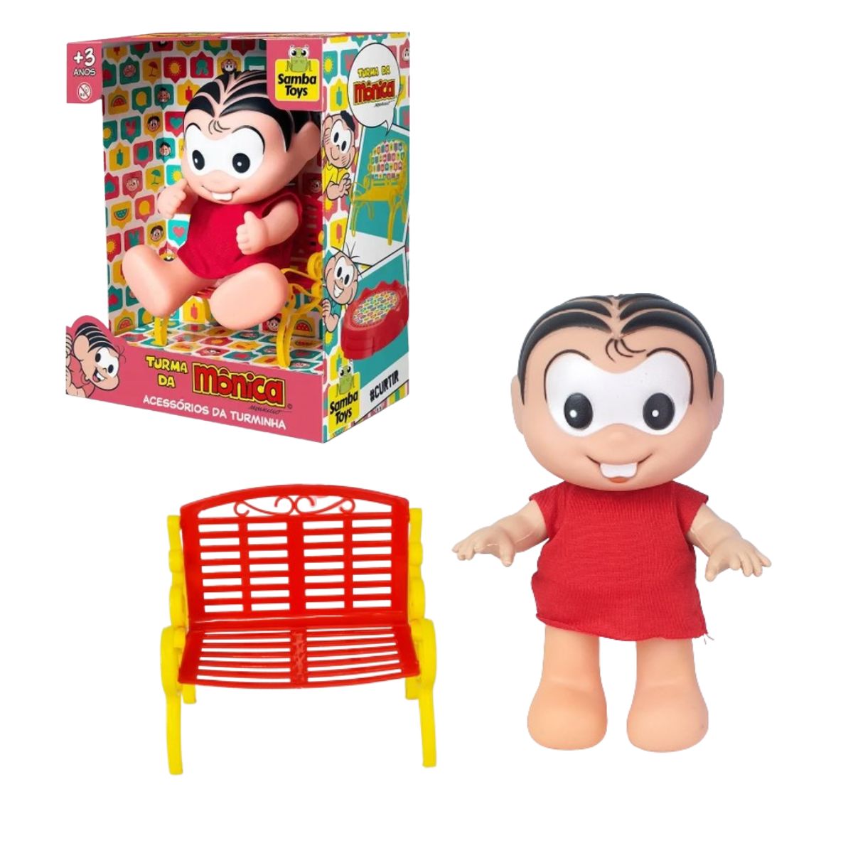 Boneca Turma Da Mônica Mini Banquinho - Samba Toys Boneca Turma Da Mônica Mini Banquinho - Samba Toys